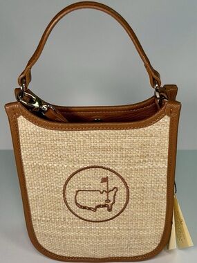 2026 Masters Tournament Multi Straw Crossbody Leather Bag- Natural!!🔥🔥🔥